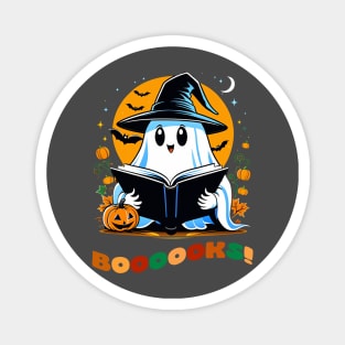 Books spooky cute halloween ghost design Magnet